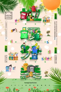 垃圾分类设计展板