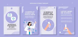 扁平化科学模板故事