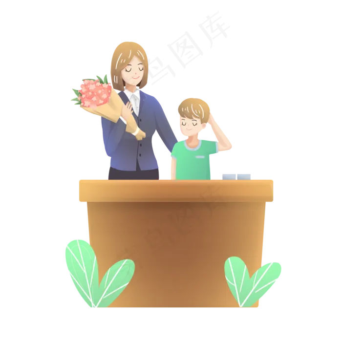 感恩教师节送花素材(2000X2000(DPI:300))psd模版下载