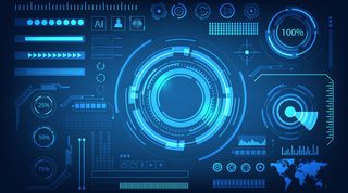 界面全息图蓝色背景