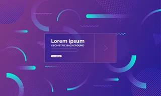 几何背景明亮的颜色和动态的形状组成。