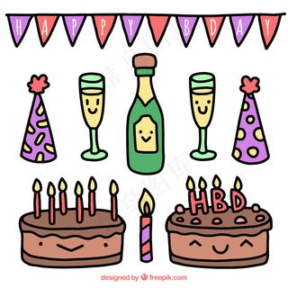 生日庆典的美丽元素