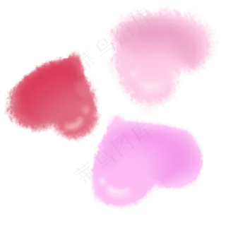 情人节卡通粉色心形云彩