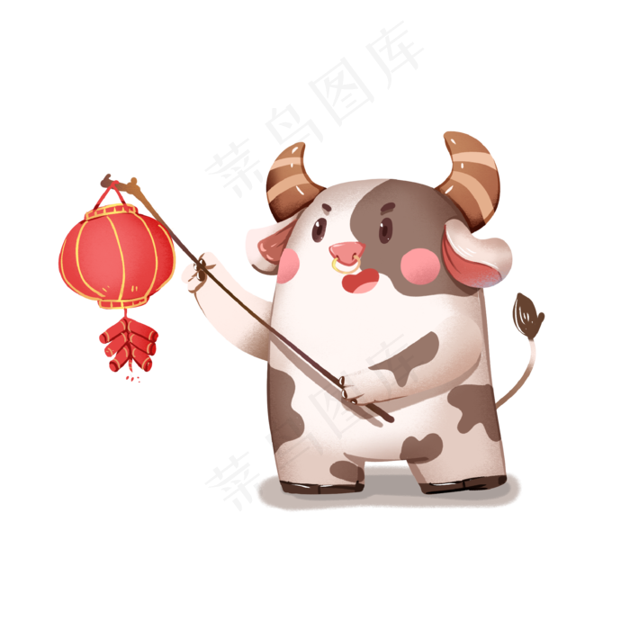 牛年春节喜庆卡通牛