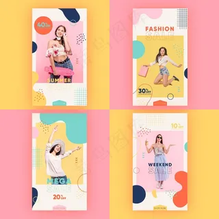 彩色销售模板故事