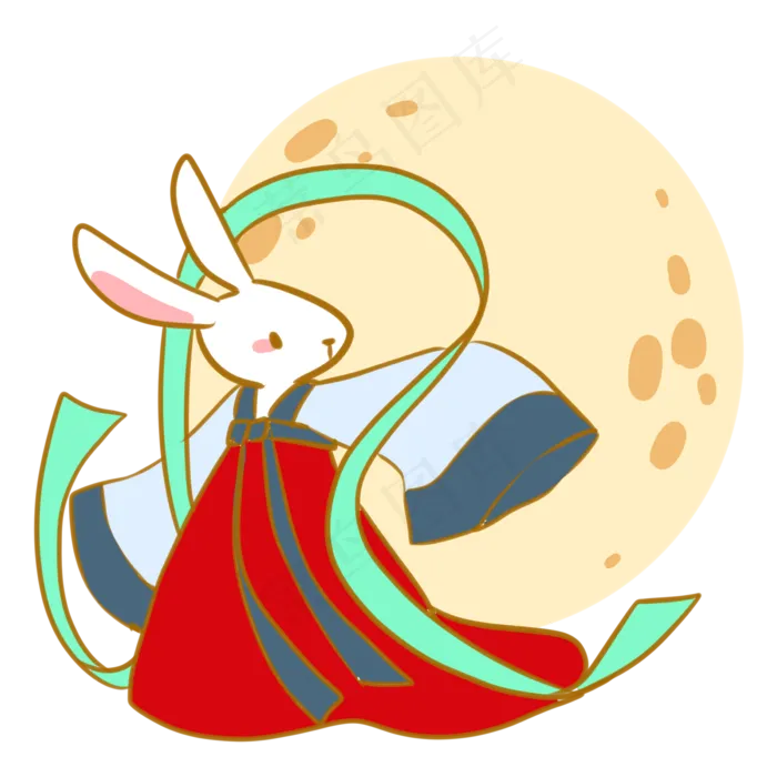 起舞的玉兔(2100X2100(DPI:300))psd模版下载