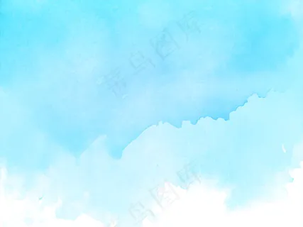 柔和的蓝色水彩纹理背景 柔和的蓝色水彩纹理背景