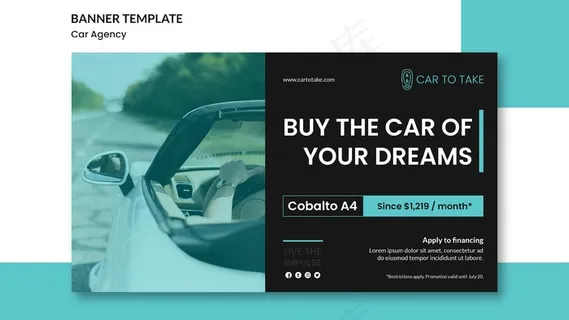 汽车代理商广告横幅banner模板