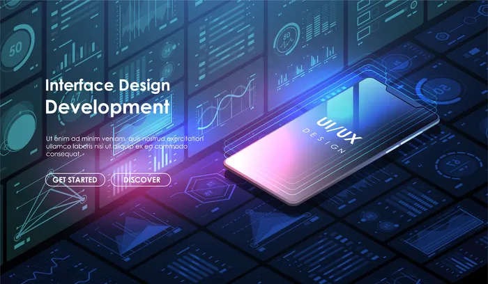 手机app移动应用程序app开发和管理。概念用户界面设计ui/ux。布局模板网站。eps,ai矢量模版下载