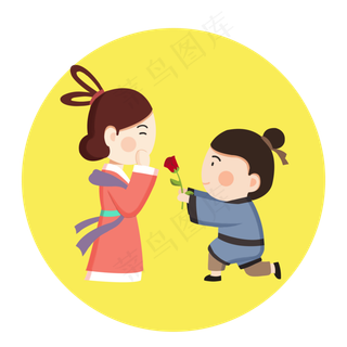 七夕情人节浪漫牛郎织女