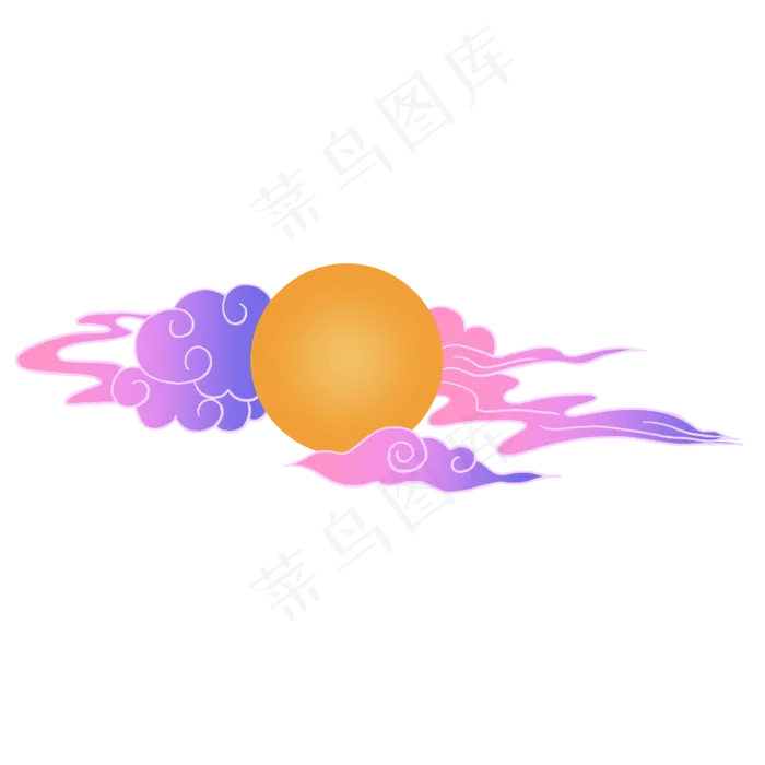 七夕祥云月亮(2000X2000(DPI:300))psd模版下载