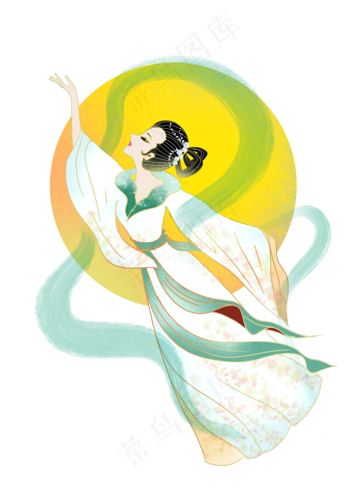 中秋节嫦娥(2300X3200(DPI:300))psd模版下载