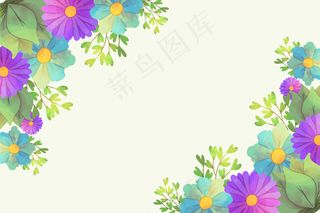 艺术水彩花卉背景设计