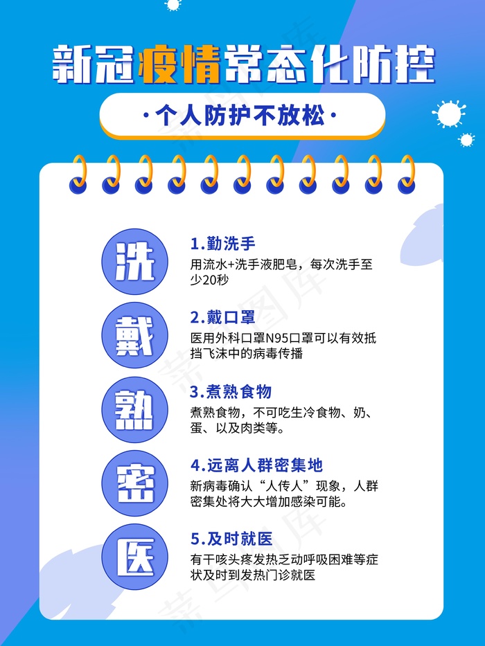新冠疫情防控海报展板psd模版下载