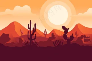 沙漠景观-视频会议的背景