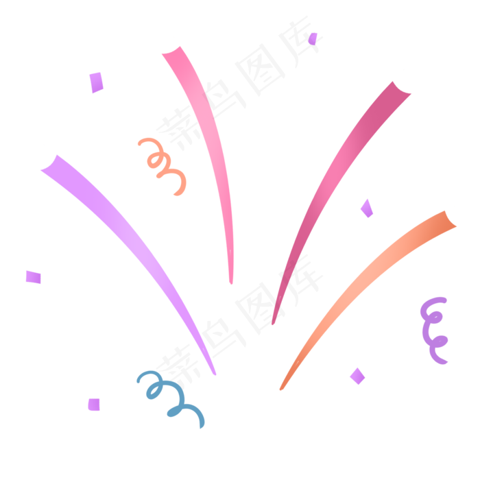 彩色七夕情人节丝带彩带(2000X2000(DPI:300))psd模版下载