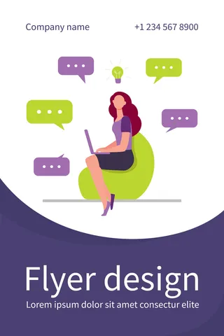 有想法并使用笔记本电脑的年轻女性