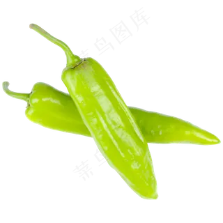 绿色两个辣椒食物