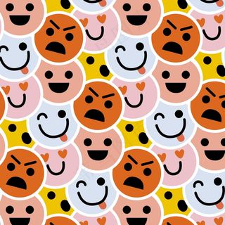 快乐与愤怒 图释模式模板