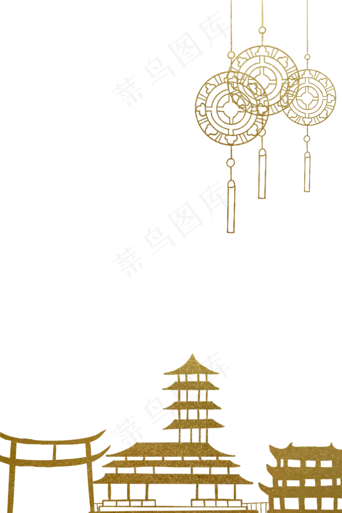 中秋节古建筑月饼(1024X1536(DPI:300))psd模版下载