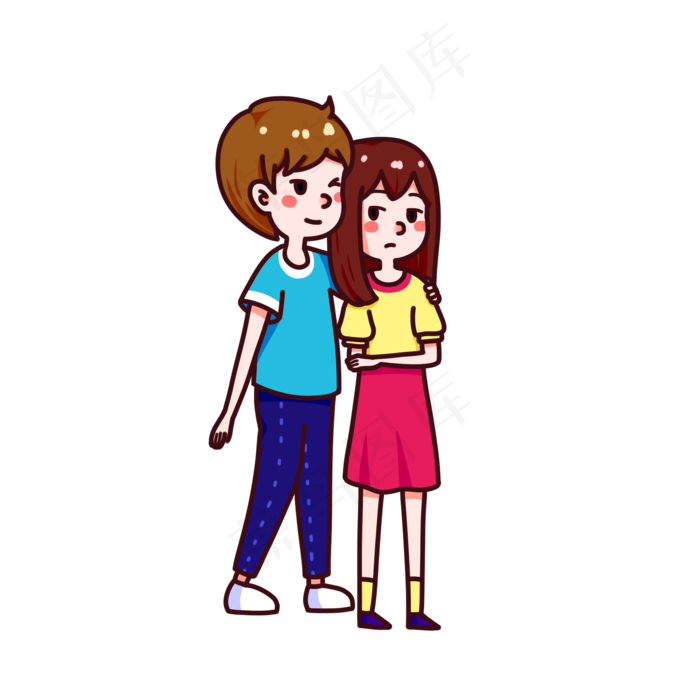 情人节男生女生拥抱温馨