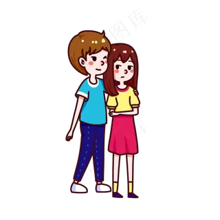 情人节男生女生拥抱温馨