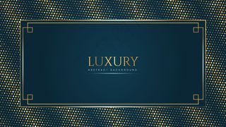 抽象的蓝色和金色背景，明亮的半色调框架