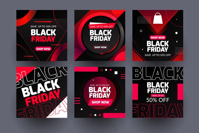 霓虹黑色星期五模板