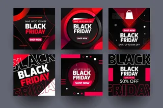 霓虹黑色星期五模板