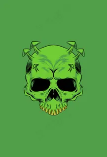 人类头骨与模具矢量图