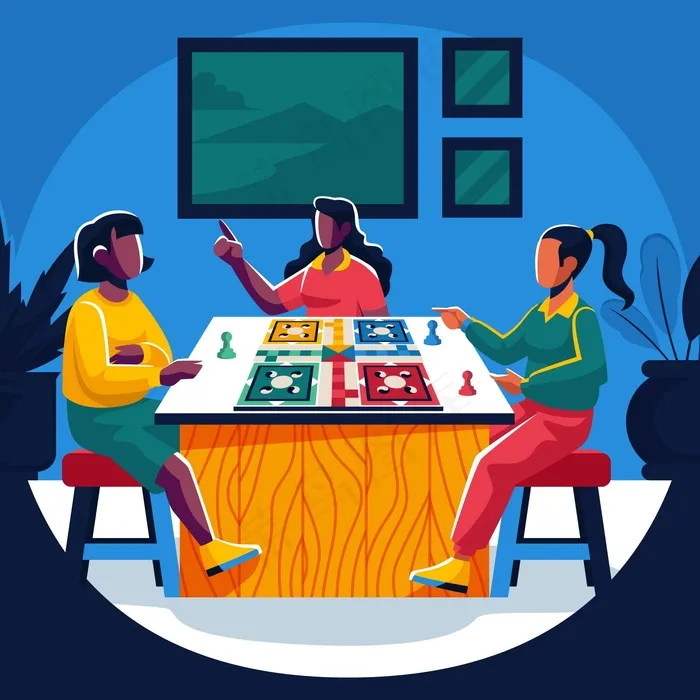 玩ludo游戏的人eps,ai矢量模版下载