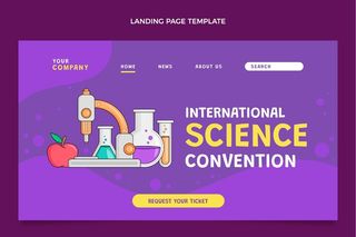 手绘科学登陆页面