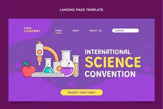 手绘科学登陆页面