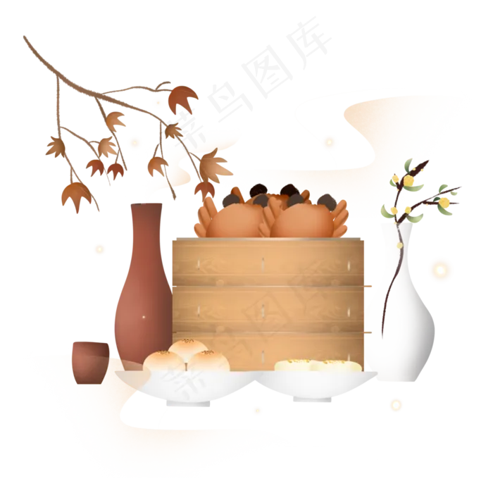 秋分应季美食(3000X3000(DPI:300))psd模版下载