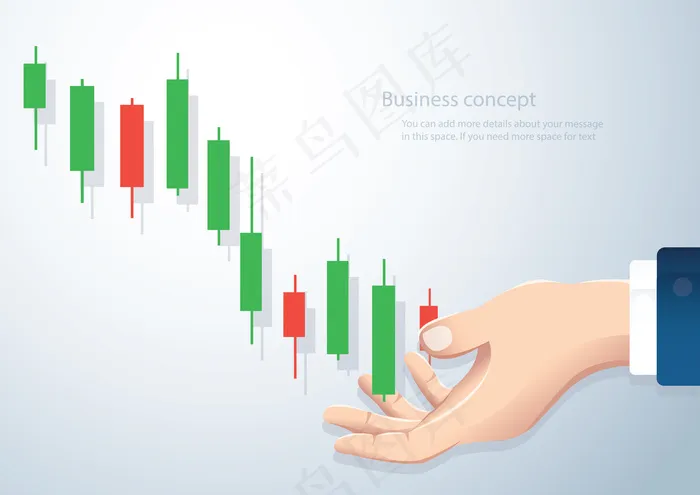 手持烛台图的股市矢量背景eps,ai矢量模版下载