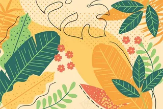 丰富多彩的夏季背景，便于放大