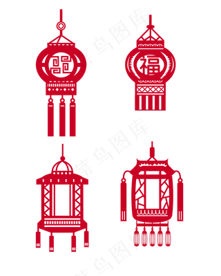 剪纸风中秋装饰