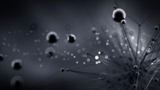 奇妙，抽象，黑色，太空背景。3d渲染。