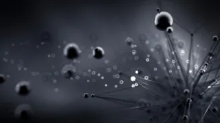 奇妙，抽象，黑色，太空背景。3d渲染。