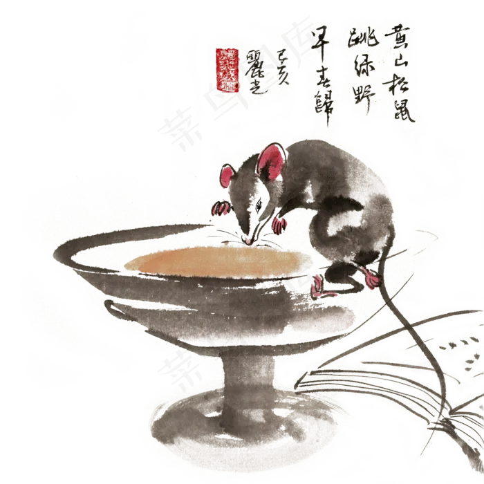 2020年鼠年春节偷油小老鼠,免抠元素(4724X4724(DPI:300))psd模版下载