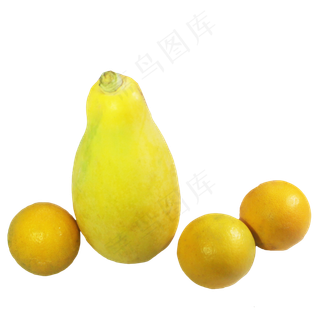 橙子木瓜水果组合