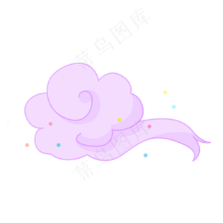 七夕情人节psd矢量紫色云彩