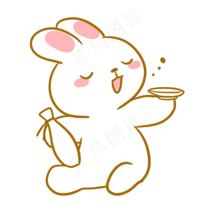 喝酒的玉兔(2100X2100(DPI:300))psd模版下载
