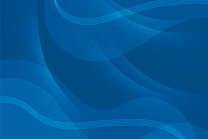 抽象经典蓝色波浪背景