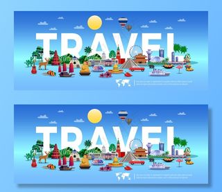 带有度假和观光元素的旅游说明