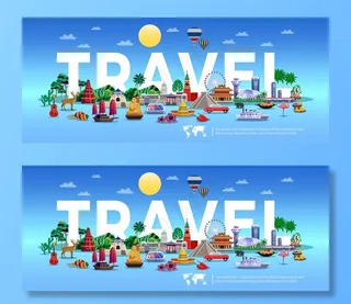 带有度假和观光元素的旅游说明