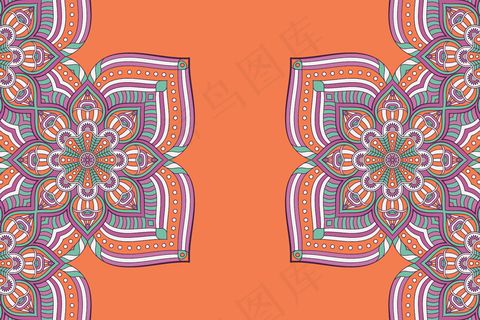 金色矢量豪华装饰曼荼罗设计背景