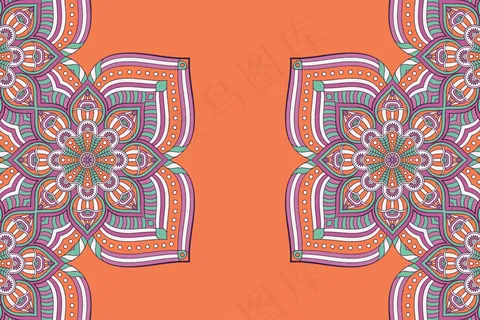 金色矢量豪华装饰曼荼罗设计背景