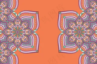 金色矢量豪华装饰曼荼罗设计背景