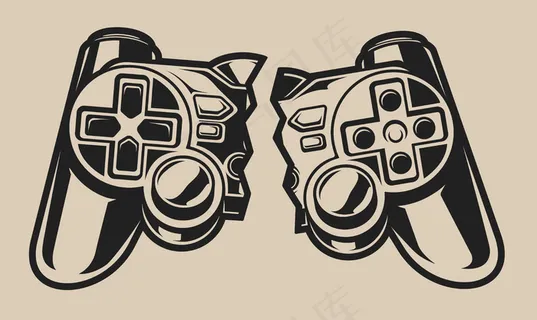 米黄色的坏操纵杆图示